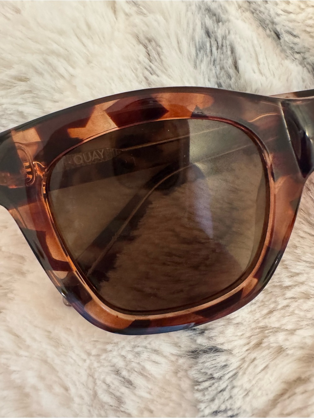 Quay Australia Tortoiseshell Brown Cat Eye Sunglasses - Picture 3 of 6